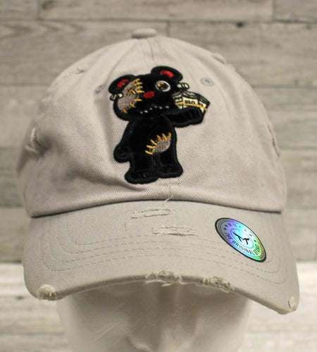 Muka Distressed Bear Dad Cap Hat - Used