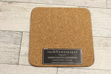 Load image into Gallery viewer, Rock Flower Paper Cork Coaster Set - 4&quot; x 4&quot; - New