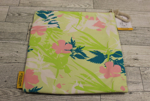 L'Occitane En Provence Cosmetic Makeup Carrying Bag Pouch - Floral - New
