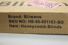 Load image into Gallery viewer, Bliwans Grey Pleated Honeycomb Shades Blinds - 24x64" - New