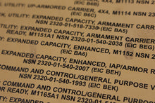 Load image into Gallery viewer, US Military Hand Receipt Covering End Item - 14 Sept 2012 - Used
