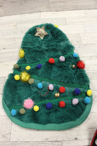 Merry & Bright Tree Dog Hoodie Costume - X Small - Used