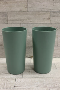 Set of 2 Mainstays 26 oz. Plastic Tumbler - Sage Green - New
