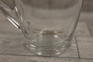 Baileys Original Irish Cream Clear Glass Coffee Mug Cup - Used