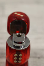 Load image into Gallery viewer, Vintage 3 Stacked Dice Clear Red Cigarette Lighter - Used