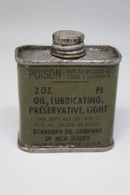Load image into Gallery viewer, Vintage Military 2oz Oil Can Standard Oil Company Bayway NJ -Used