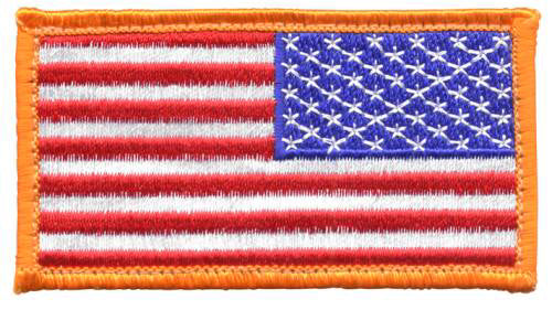 IRA Green US Flag Reversed Patch - Hook and Loop Backing - Full Color - New