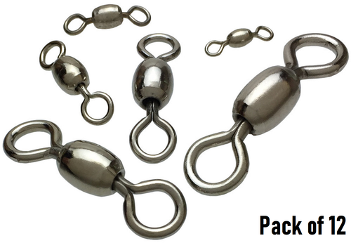 Dolphin Nickel Crane Swivels - Size: 6 - Pack of 12 - 2114-6 - New
