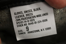 Load image into Gallery viewer, Unisex Black Leather Dress Gloves - Size: 9 - 8440-01-224-0506 - New