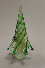 Load image into Gallery viewer, Murano 10" Spiral Christmas Tree - Green with Gold Flake - Used