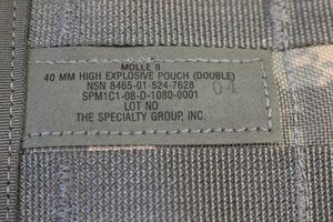 Molle II ACU 40mm High Explosive Pouch (Double) - 8465-01-524-7628 - New