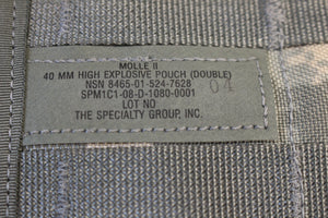 Molle II ACU 40mm High Explosive Pouch (Double) - 8465-01-524-7628 - Used