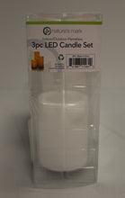 Load image into Gallery viewer, Nature's Mark Indoor/Outdoor Flameless 3 Pc LED Candle Set - Battery - New