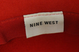 Nine West Ladies Wool/Felt Hat with Side Flower - Red - Used