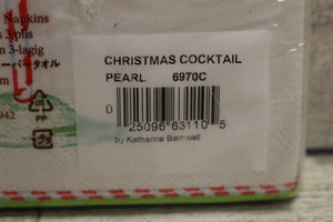 Katherine Barnwell Christmas Martini Cocktail Napkins - 20 Count - New