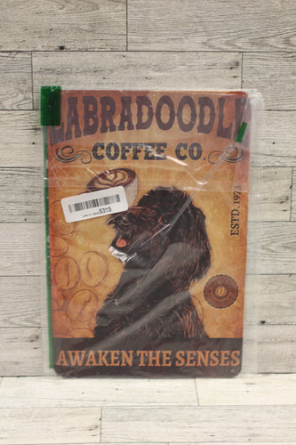 Labradoodle Coffee Co. Metal Tin Sign - 8x12 - New