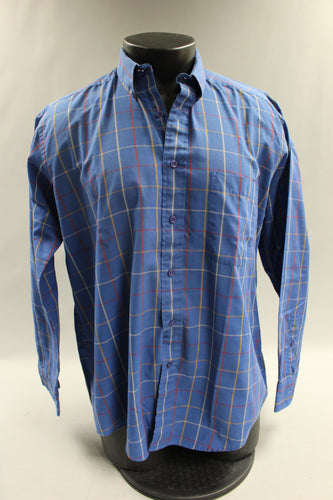 Geoffrey Beene Blue Long Sleeve Button Up Shirt -X Large - Used