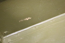 Load image into Gallery viewer, Vintage OD Green Tweed Suitcase with Leather Handle - Used