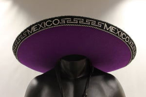 Salazar Yepez Mexican Mariachi Sombrero Purple Hat - 23" Across - Adult - Used