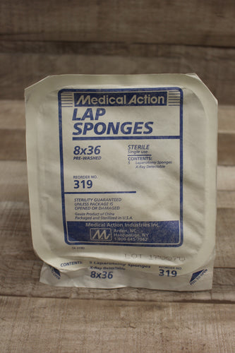 Medical Action Lap Laparotomy Sponges - Sterile - 8x36 - Set of 5 - 319 - New
