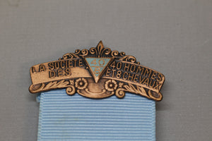 Vintage LA SOCIETE DES 40 HOMMES ET 8 CHEVAUX SOCIETY 40 MEN WWI Ribbon - Used