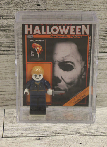 Halloween Michael Meyers Custom Mini Frame Display Case with Figurine - NWOT
