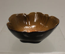 Load image into Gallery viewer, Pfaltzgraff Sarina Painted Poppies Floral Shaped Ceramic Bowl - Brown - New