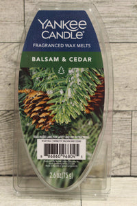 Yankee Candle Set of 2 Wax Melts - Balsam & Cedar and Cinnamon - New