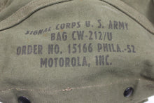 Load image into Gallery viewer, US Army Signal Corps Motorola Radio Battery Bag - CW-212/U - Used