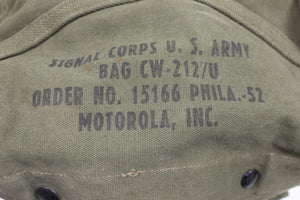 US Army Signal Corps Motorola Radio Battery Bag - CW-212/U - Used