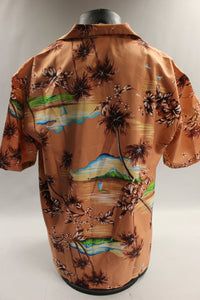 Men's Hawaii 100% Polyester Short Sleeve Button Up Floral Shirt - XL - Used