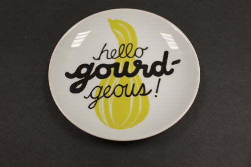 Crate & Barrel Hello Gourd-geous Fall Appetizer Bread Plate - Used
