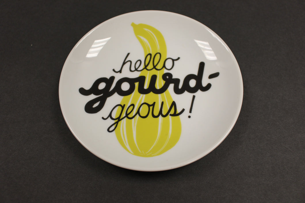 Crate & Barrel Hello Gourd-geous Fall Appetizer Bread Plate - Used