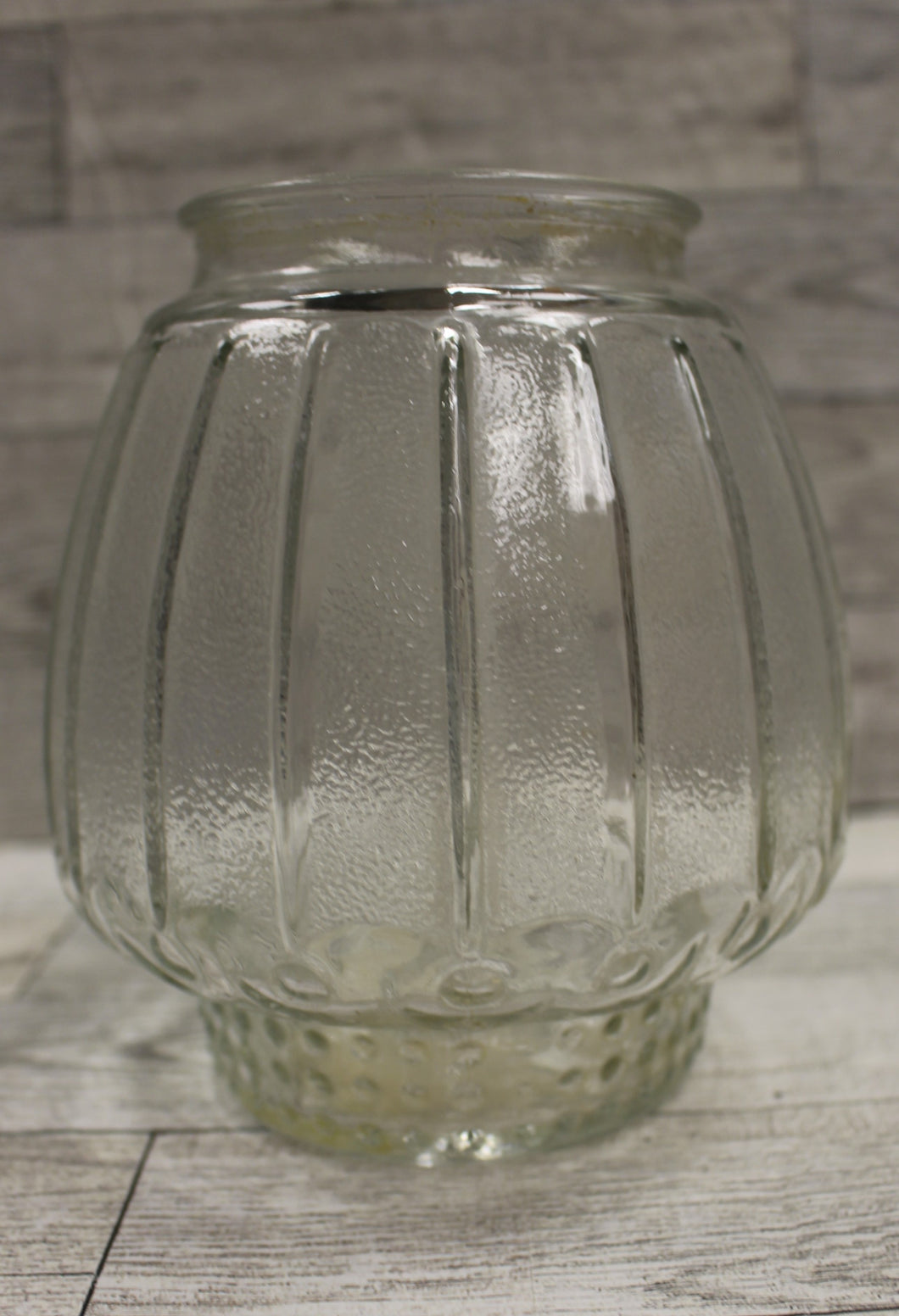 Vintage Mid Century Glass Ceiling Globe Shade - Clear - 5.5 Tall x 3