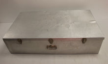 Load image into Gallery viewer, Vintage Floral Aluminum Wedding Dress Storage Box Keepsake - 31x18x8 - Used
