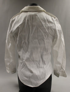 US Army Women's Long Sleeve White Tuck In Dress Shirt - 14S - 8410-01-597-6387