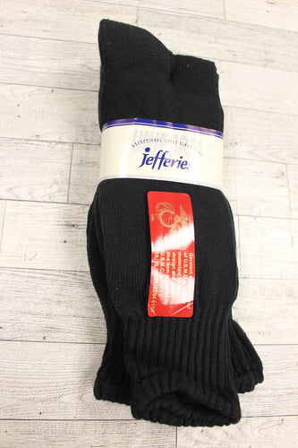 Jefferies Black Boot Socks - Size: 10 -13 -Pack of 2 - New