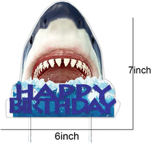 Load image into Gallery viewer, Shark Birthday Cake Topper for Shark Attack - New