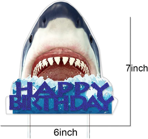 Shark Birthday Cake Topper for Shark Attack - New