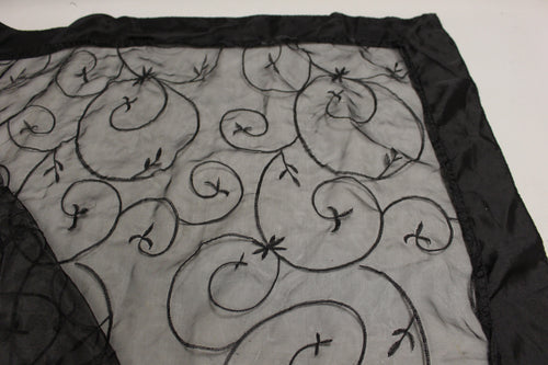 Black Organza Table Top Sash - 70