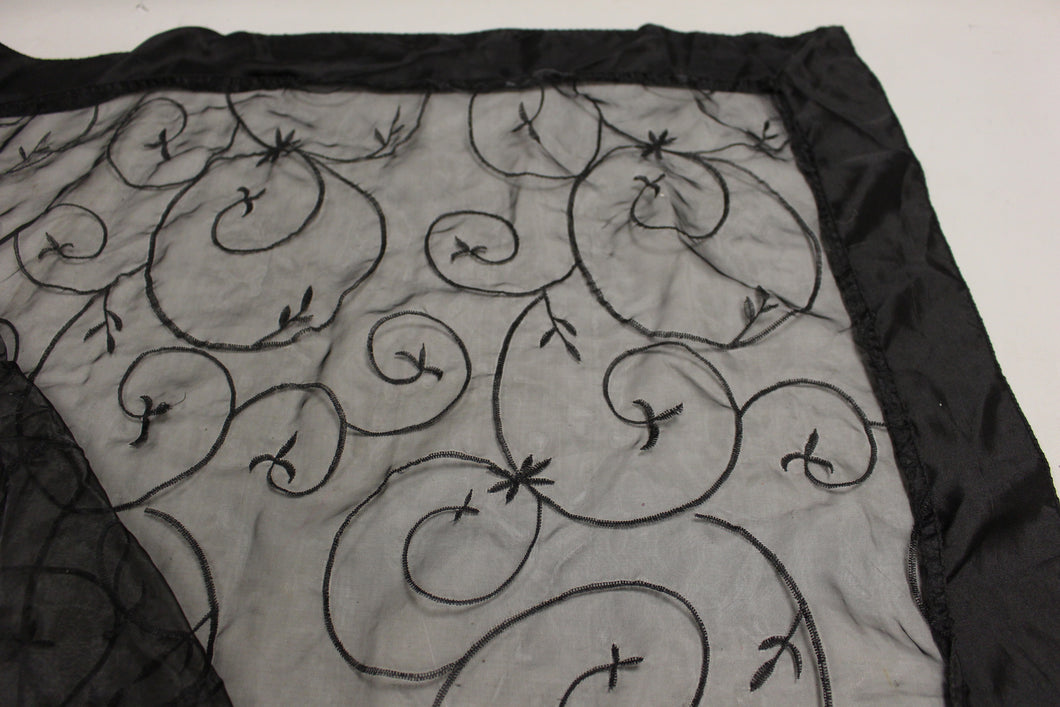 Black Organza Table Top Sash - 70