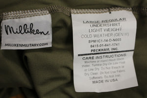Gen III Light Weight Cold Weather Long John Shirt - Coyote - Large Regular - New