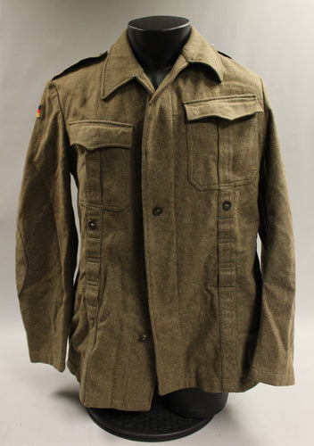 West Germany Army Wool Coat - Olive Drab - Chest: 36