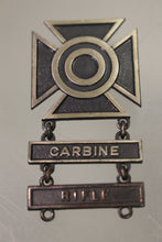 Load image into Gallery viewer, WWII Era Sterling Army Sharpshooter Badge with 2 Sterling Bars - Used
