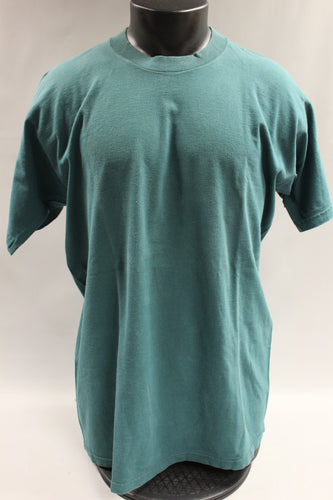 Vintage Fruit Of The Loom Men's Short Sleeve T Shirt Size Large -Green -Used