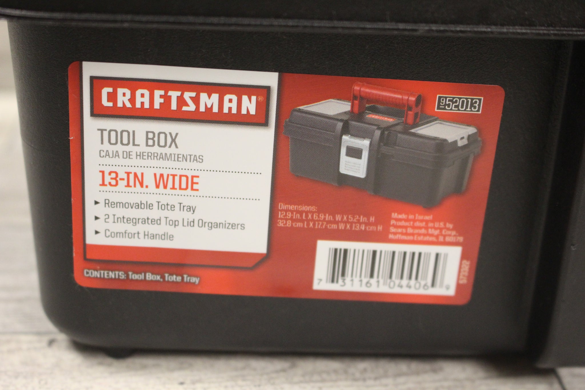 CRAFTSMAN 13" Black Plastic Tool Tackle Box w/Removeable Tote Tray - 9 Military Steals and Surplus CRAFTSMAN 13" Black Plastic Tool Tackle Box w/Removeable Tote Tray - 9 Military Steals and Surplus