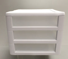Load image into Gallery viewer, Sterilite Clear Plastic 3 Drawer Organizer - 14-1/2" x 14-1/2" x 10-5/8" - Used