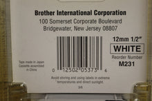 Load image into Gallery viewer, Brother P-touch M-231 Tape - 1/2" wide - New