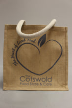 Load image into Gallery viewer, Vintage Cotswold Food Store &amp; Cafe Grocery Bag - 12" x 12" - New