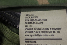 Load image into Gallery viewer, US Military Molle II Patrol Pack w/ Stiffener - Woodland -8465-01-465-2088 -Used